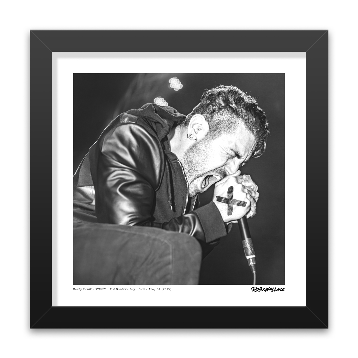 12X12 Square Frame Photo Xtrmst Davey Screaming - Graphic Design by RobxWallace