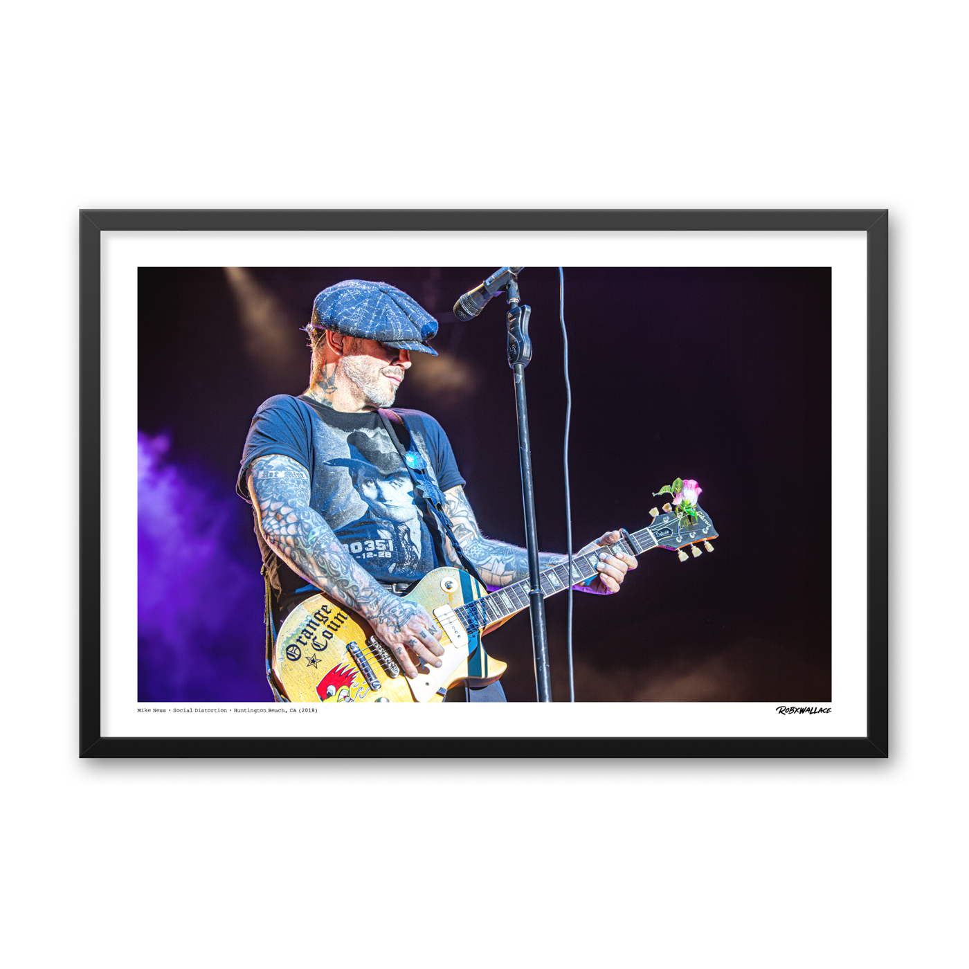 Mike Ness with Social Distortion - Punk Rock Graphic Design by RobxWallace