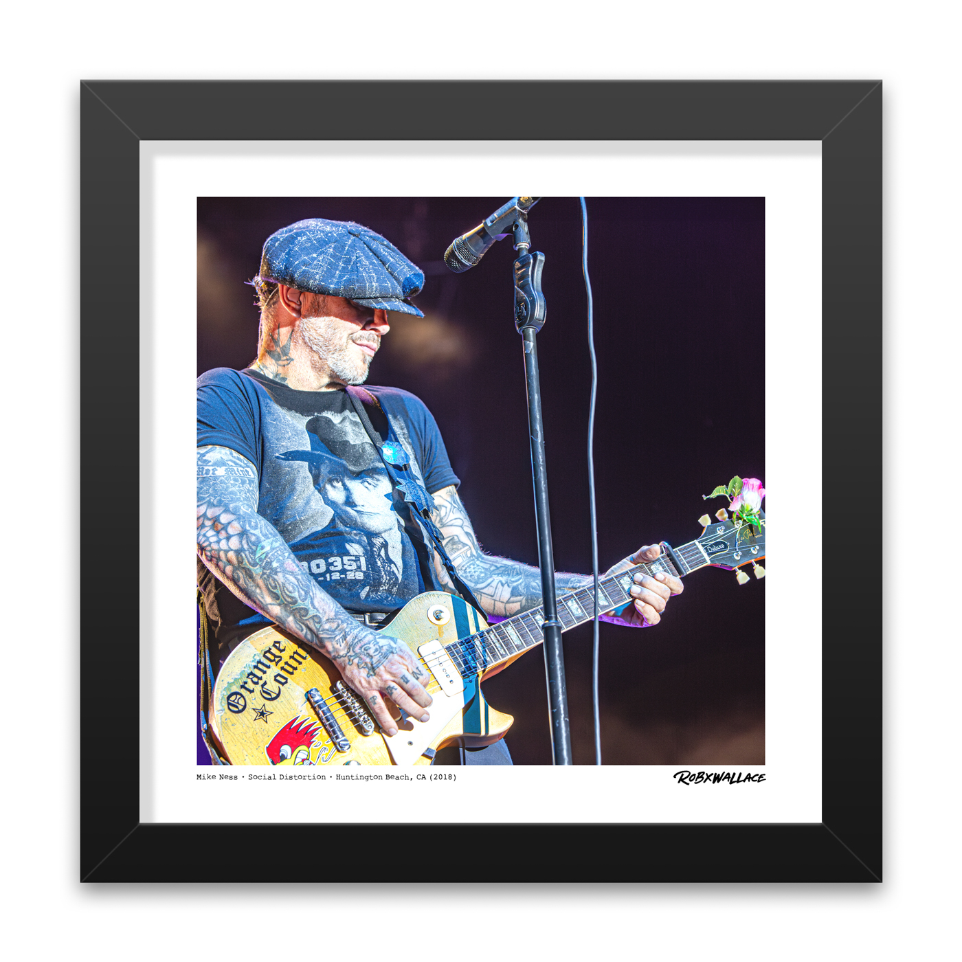 Mike Ness with Social Distortion - Punk Rock Graphic Design by RobxWallace