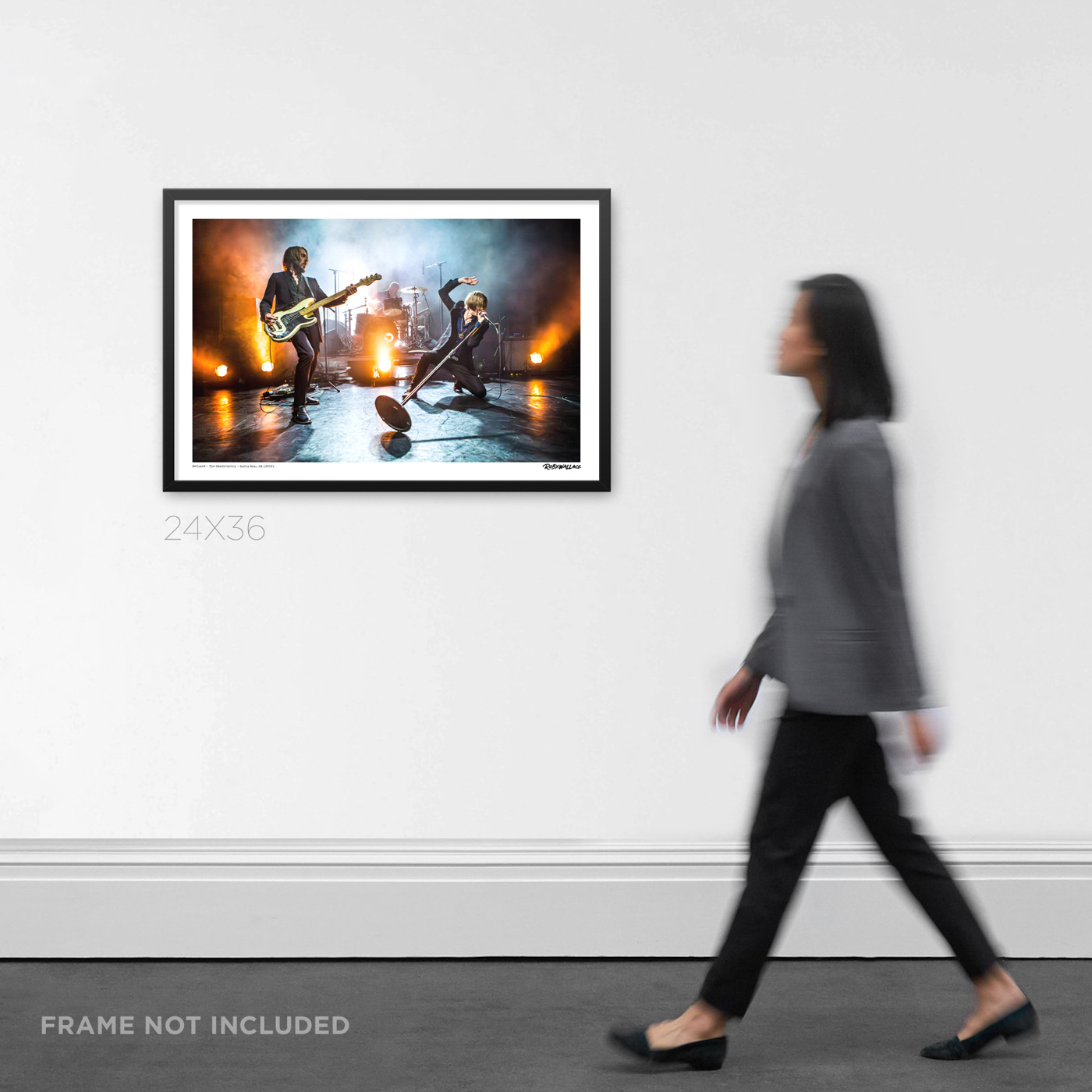 24X36 framed black and white post-hardcore band concert photo print Refused performing live at The Observatory OC by Rob Wallace.