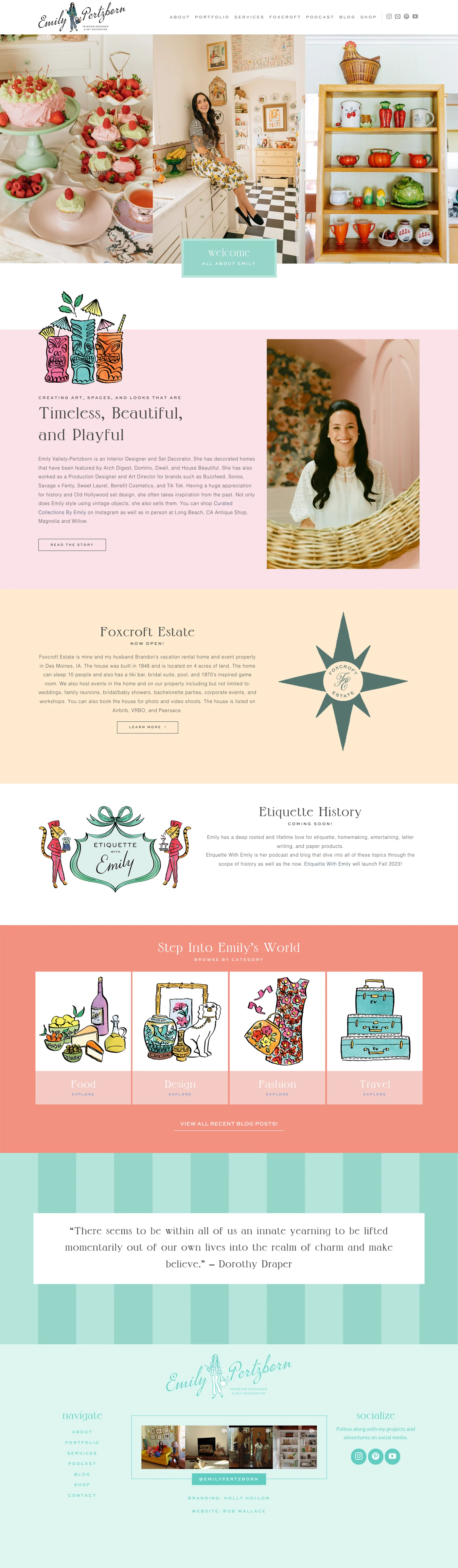 Emily Pertzborn A Set Decorator - Graphic Design by RobxWallace