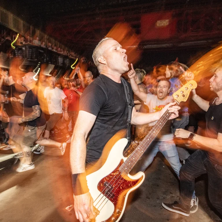 Inside spread of Break Free hardcover photo book documenting Southern California hardcore punk culture and live shows