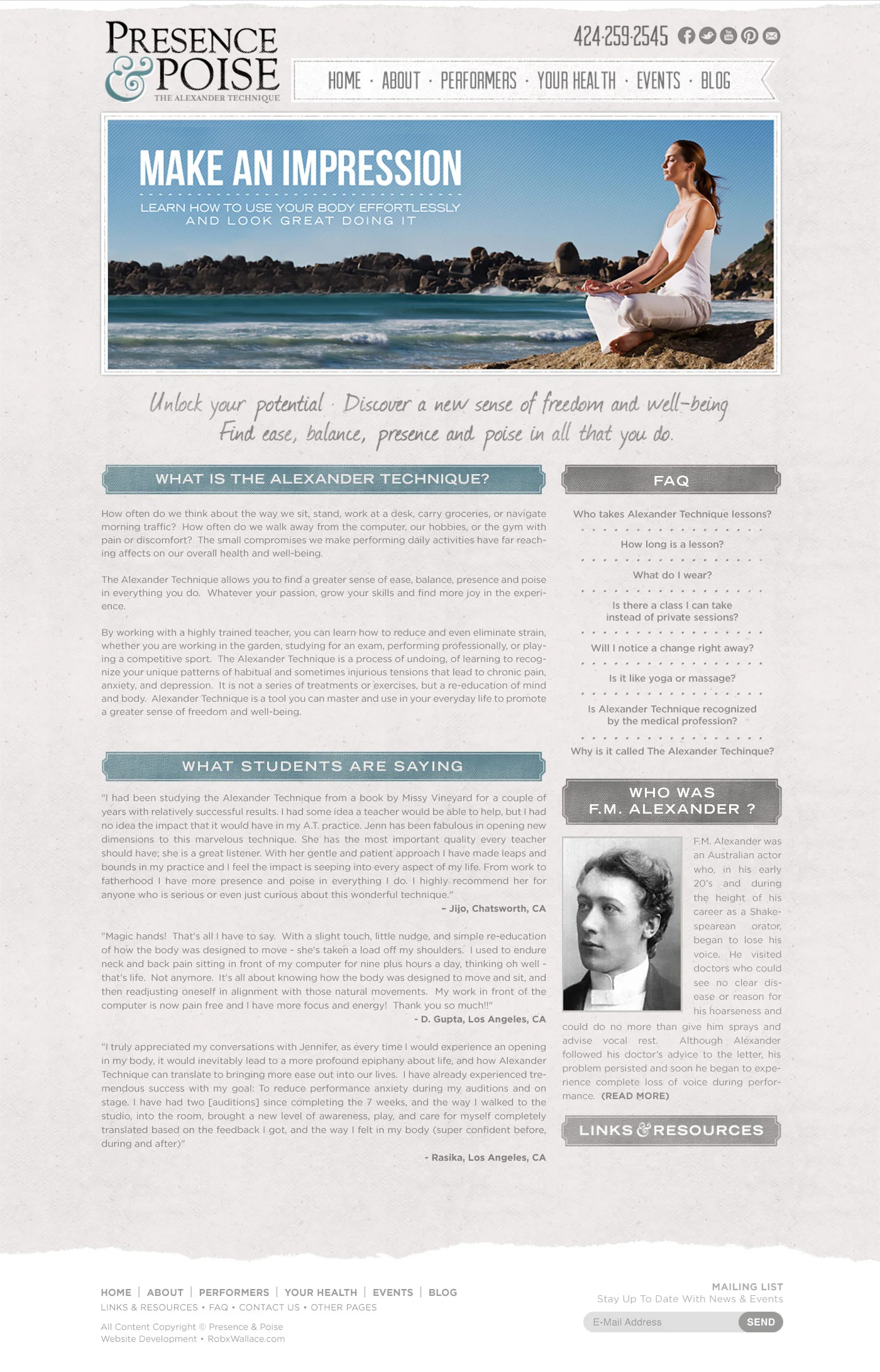 And Poise - Web Design by RobxWallace