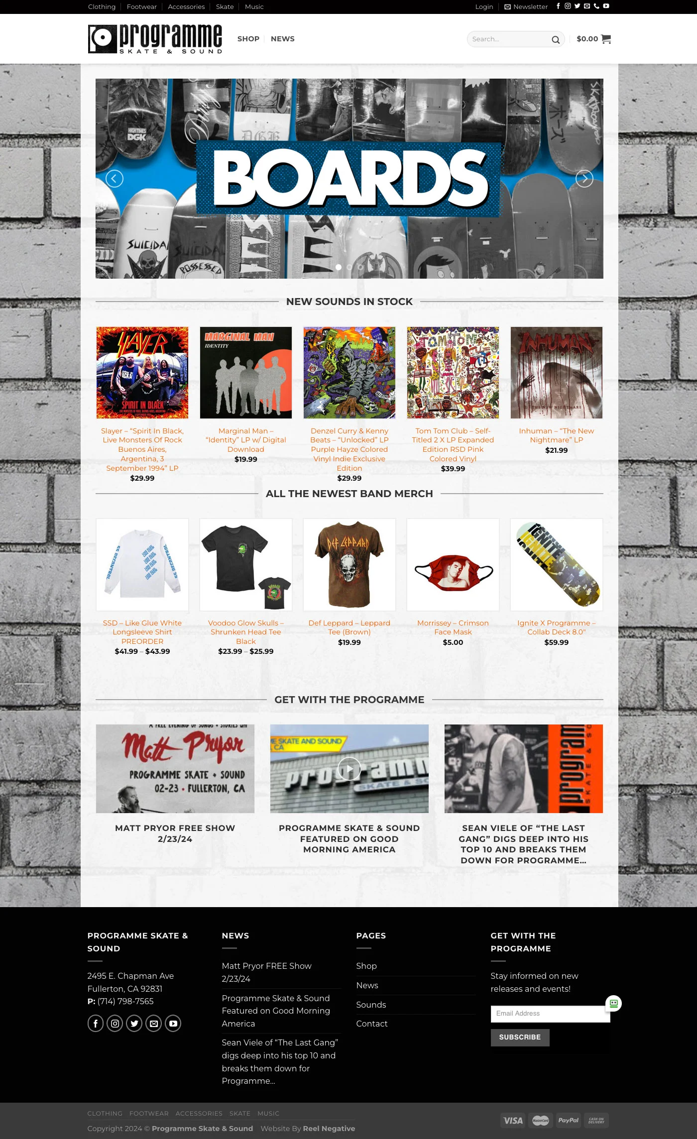 Programme Skate & Sound Website - ProgrammeHQ.com